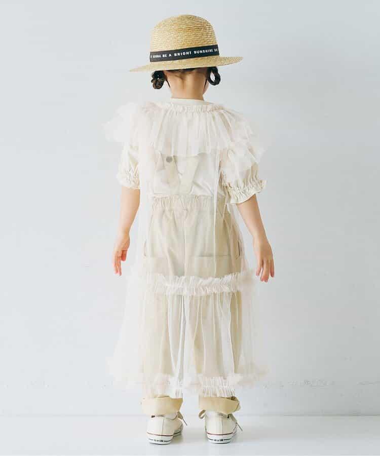 【連衣裙】蓬鬆荷葉邊泡泡袖T恤