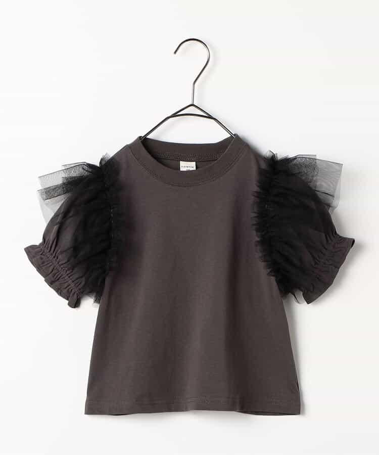【連衣裙】蓬鬆荷葉邊泡泡袖T恤