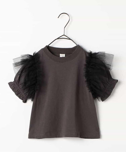 【連衣裙】蓬鬆荷葉邊泡泡袖T恤