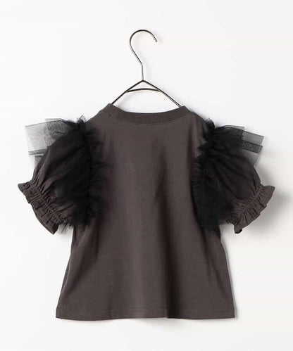 【連衣裙】蓬鬆荷葉邊泡泡袖T恤