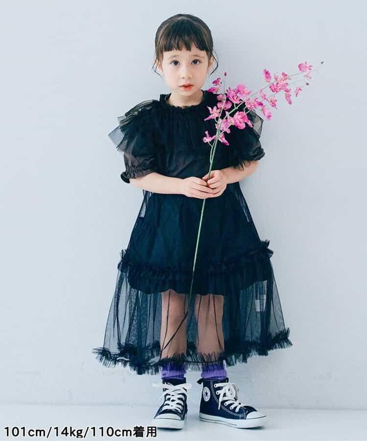 【連衣裙】蓬鬆荷葉邊泡泡袖T恤