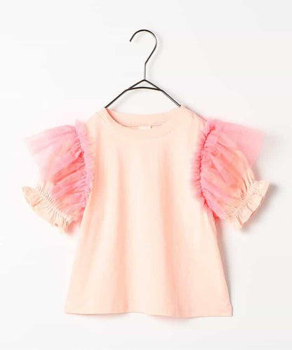 【連衣裙】蓬鬆荷葉邊泡泡袖T恤