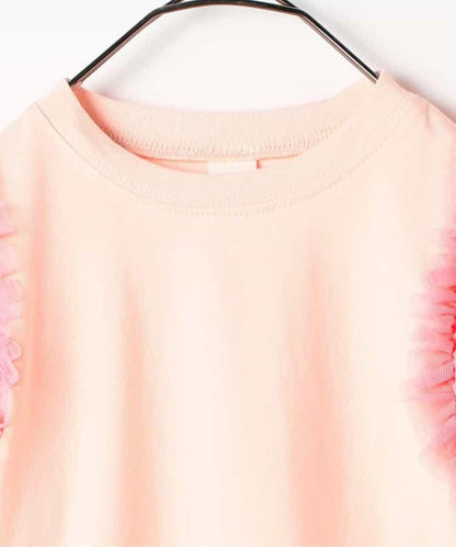 【連衣裙】蓬鬆荷葉邊泡泡袖T恤