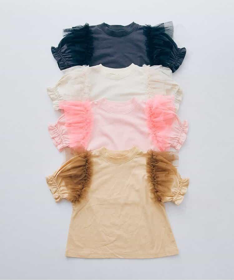 【連衣裙】蓬鬆荷葉邊泡泡袖T恤