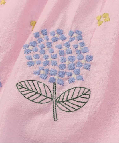 【連衣裙】繡花拼接上衣