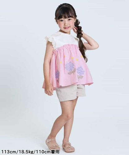 【連衣裙】繡花拼接上衣