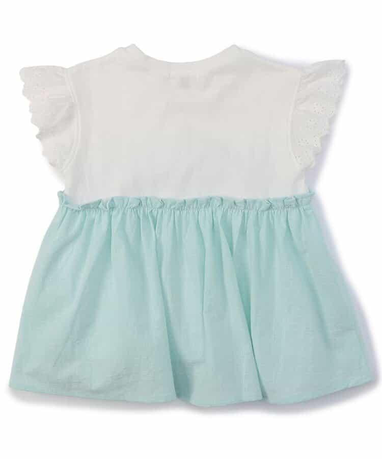 【連衣裙】繡花拼接上衣