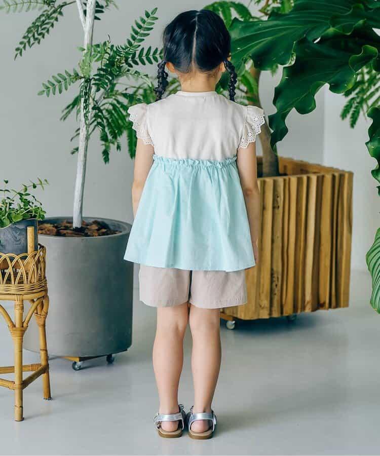 【連衣裙】繡花拼接上衣