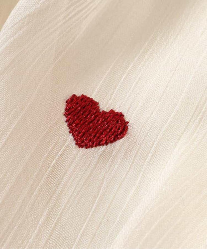 心形刺繡氣球接頭上衣