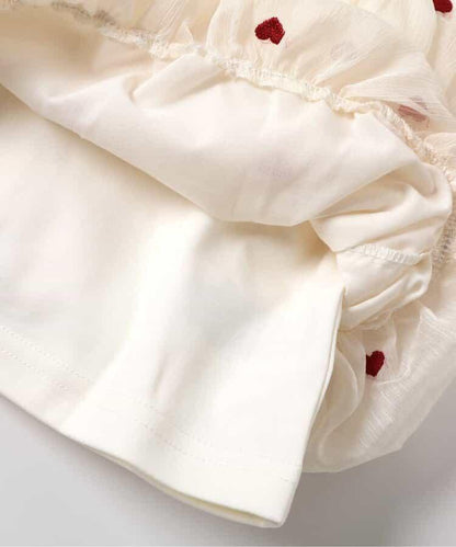 心形刺繡氣球接頭上衣