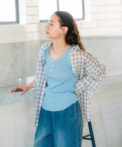 華夫格紋雙面穿背心