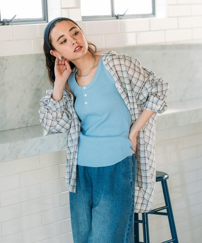 華夫格紋雙面穿背心