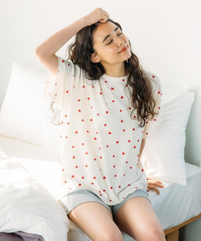 聯名重 心形T恤 純色短褲 室內套裝