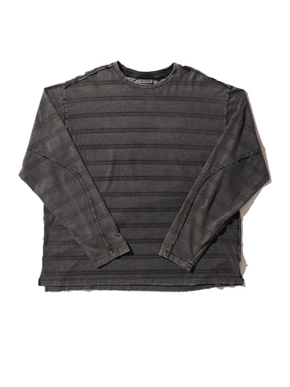 研究長袖T恤/棉邊針織衫