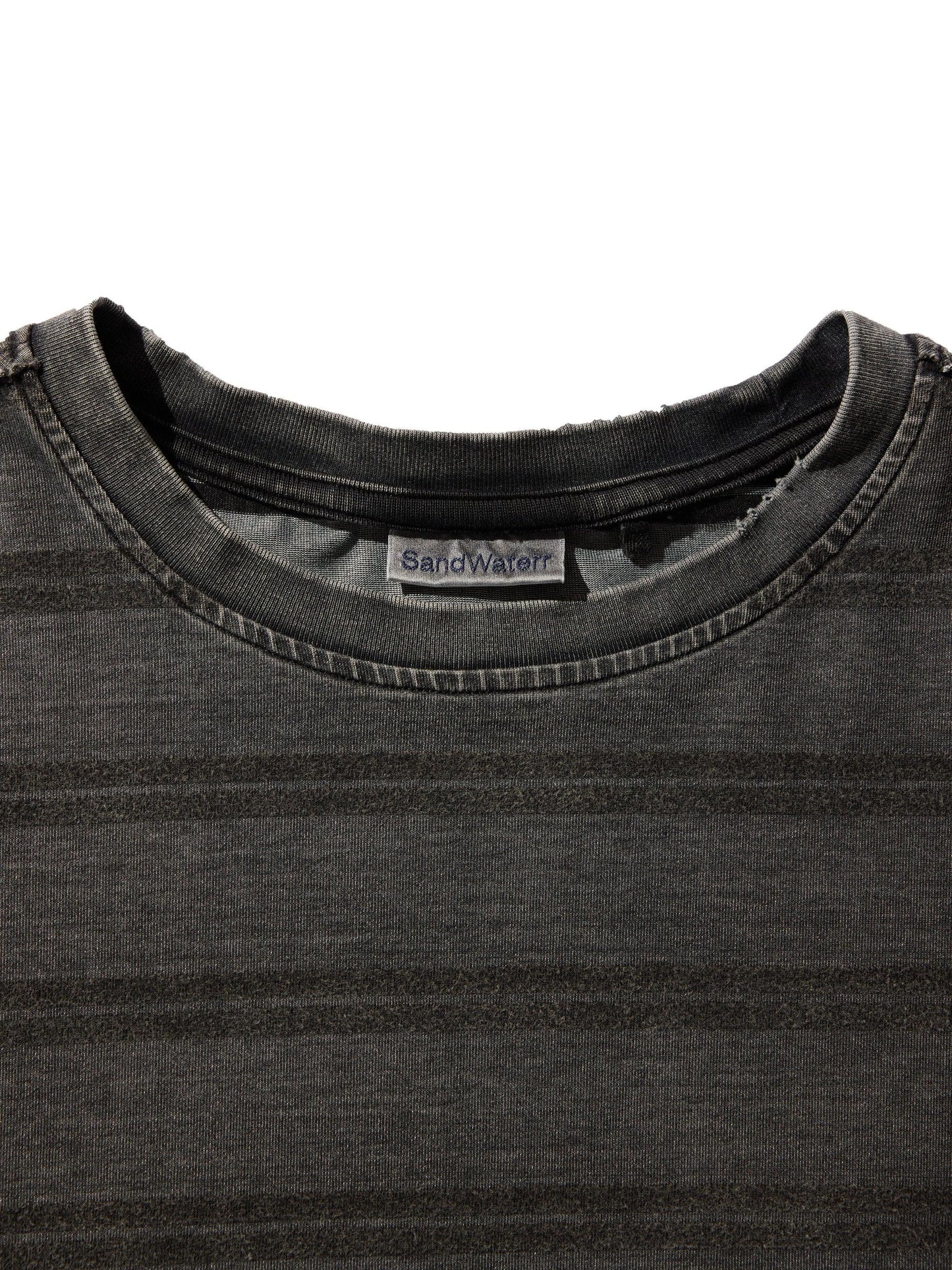 研究長袖T恤/棉邊針織衫