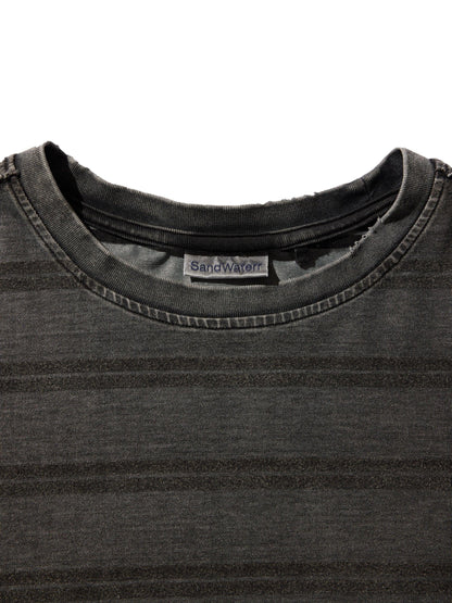 研究長袖T恤/棉邊針織衫