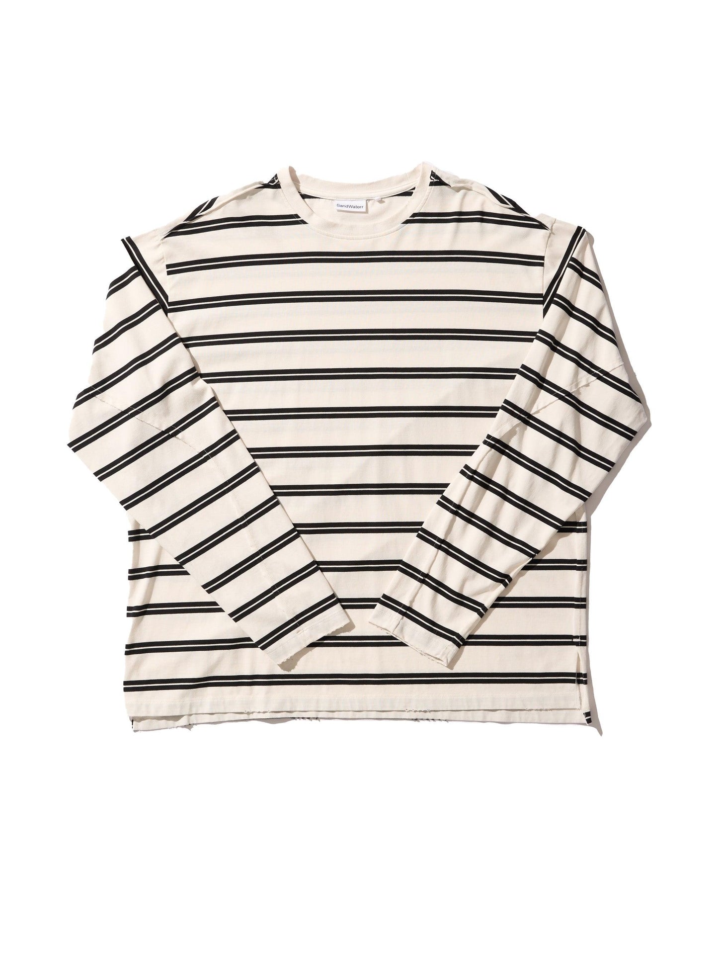 研究長袖T恤/棉邊針織衫