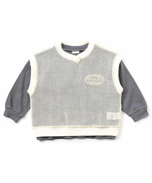 網眼背心2印花襯衫