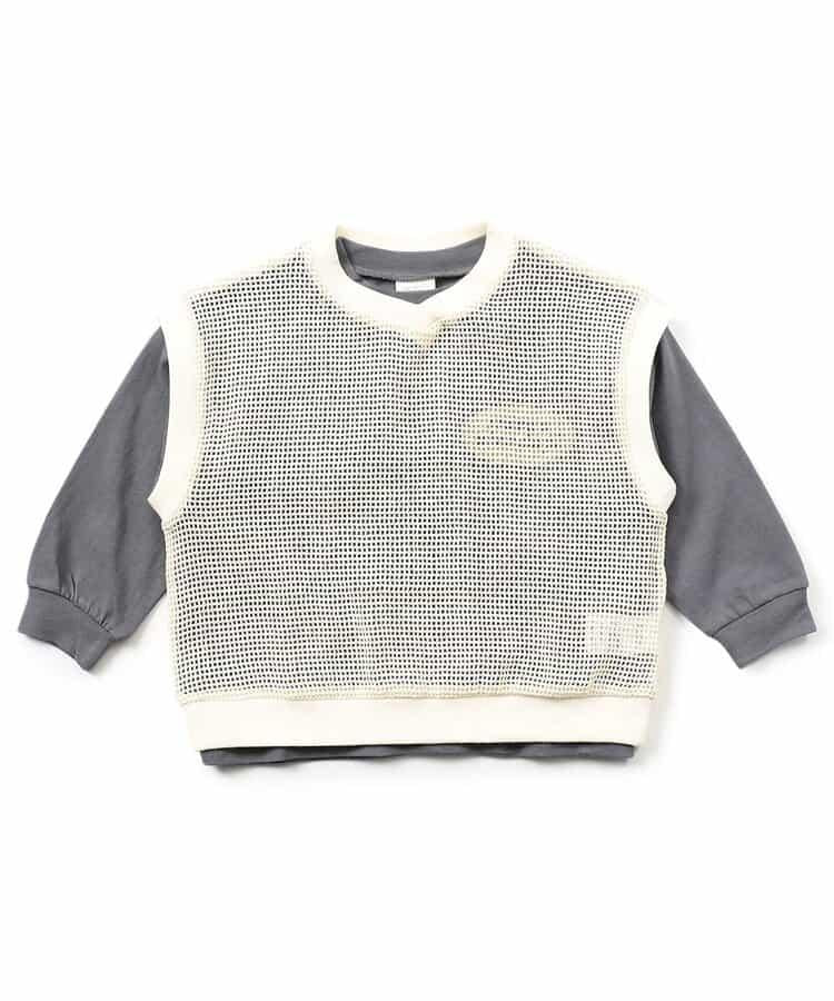 網眼背心2印花襯衫