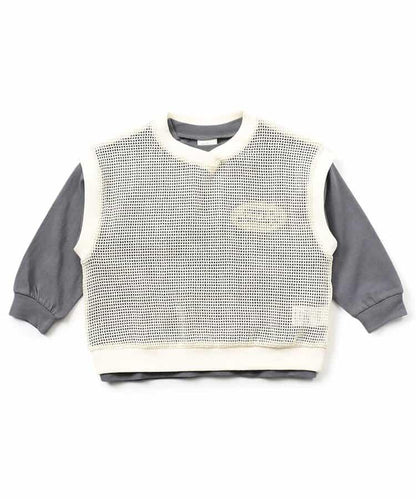 網眼背心2印花襯衫