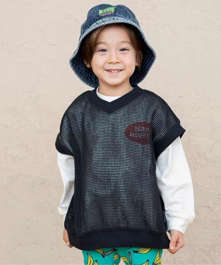 網眼背心2印花襯衫