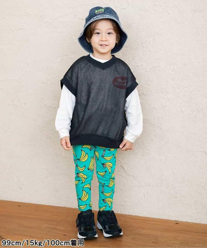 網眼背心2印花襯衫