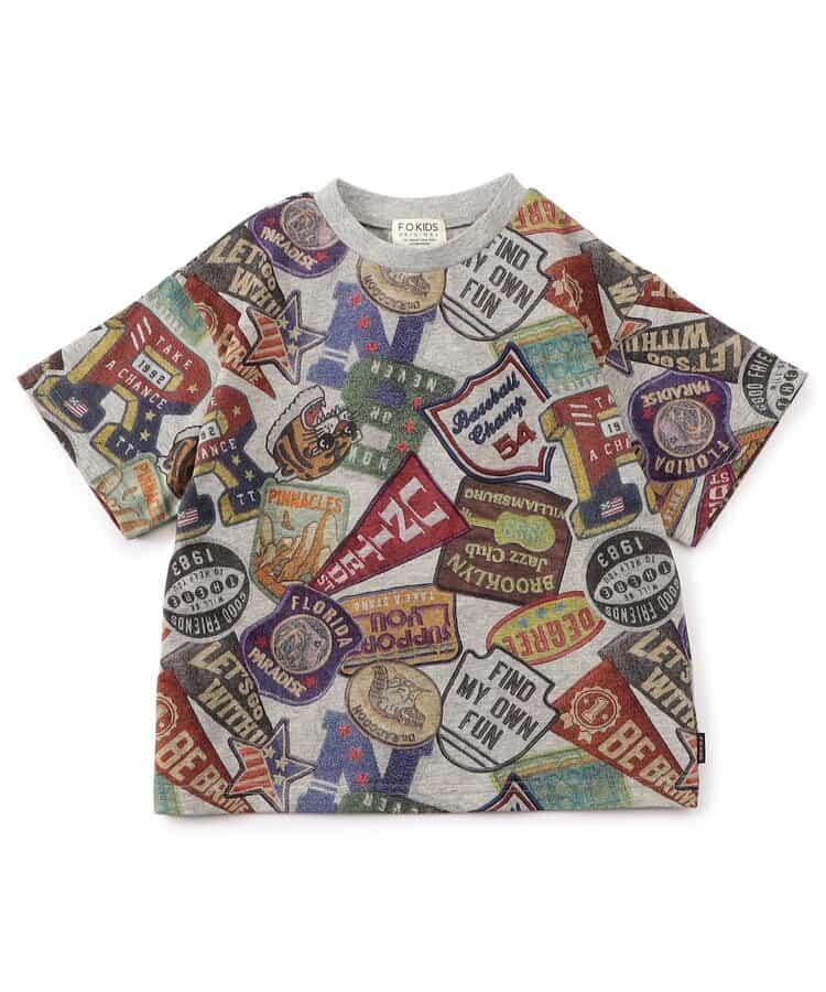 拼貼徽章圖案T恤