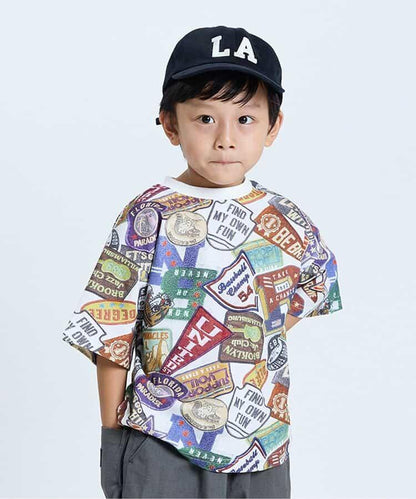 拼貼徽章圖案T恤