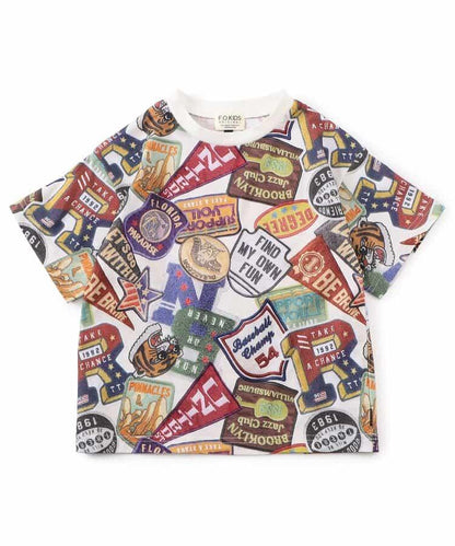 拼貼徽章圖案T恤