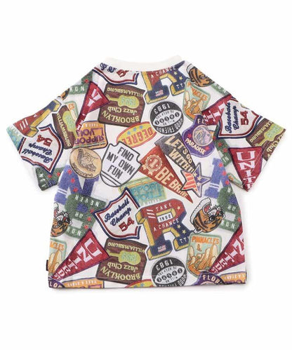 拼貼徽章圖案T恤