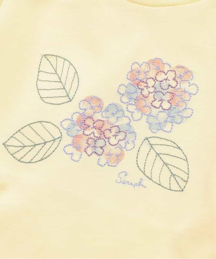 日常繡球花圖案T恤