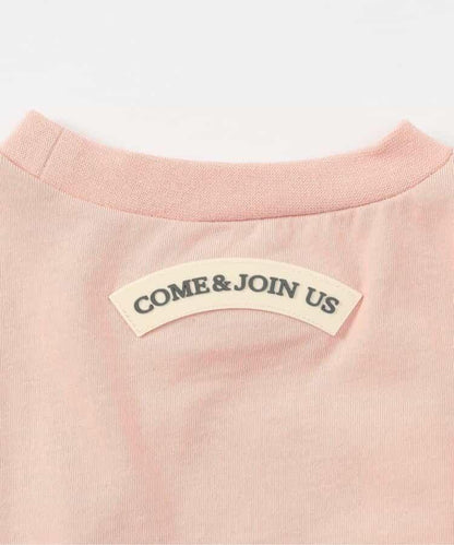 水果和蔬菜標誌刺繡＆強勁動物印花T恤