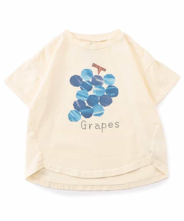 各種水果和蔬菜剪紙印花T恤