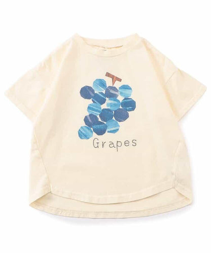 各種水果和蔬菜剪紙印花T恤