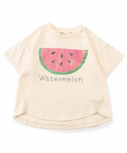 各種水果和蔬菜剪紙印花T恤