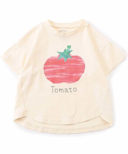 各種水果和蔬菜剪紙印花T恤