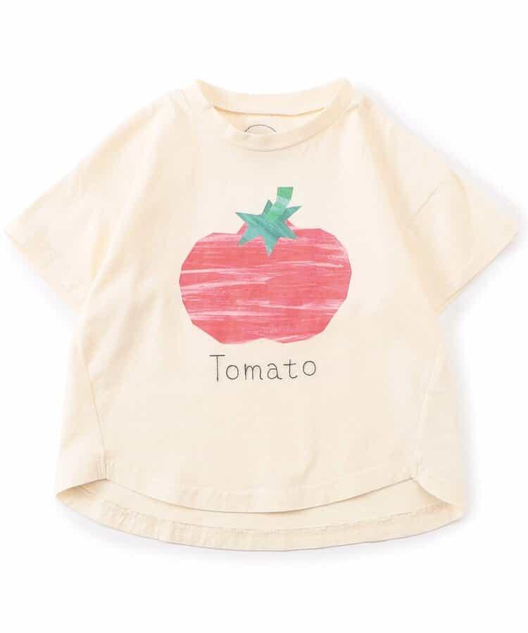 各種水果和蔬菜剪紙印花T恤