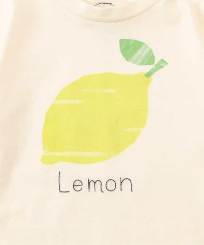 各種水果和蔬菜剪紙印花T恤