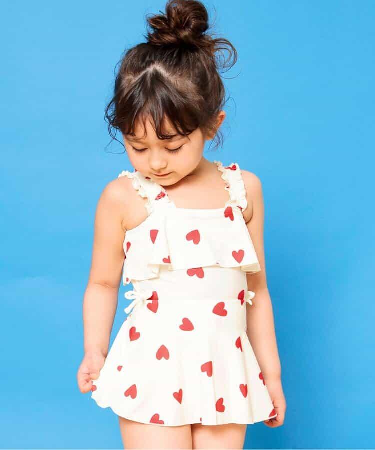 荷葉邊連衣裙泳裝