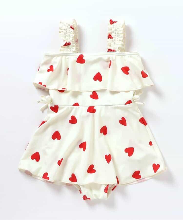 荷葉邊連衣裙泳裝