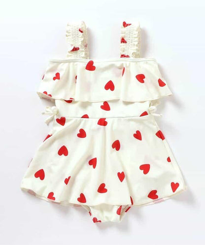 荷葉邊連衣裙泳裝