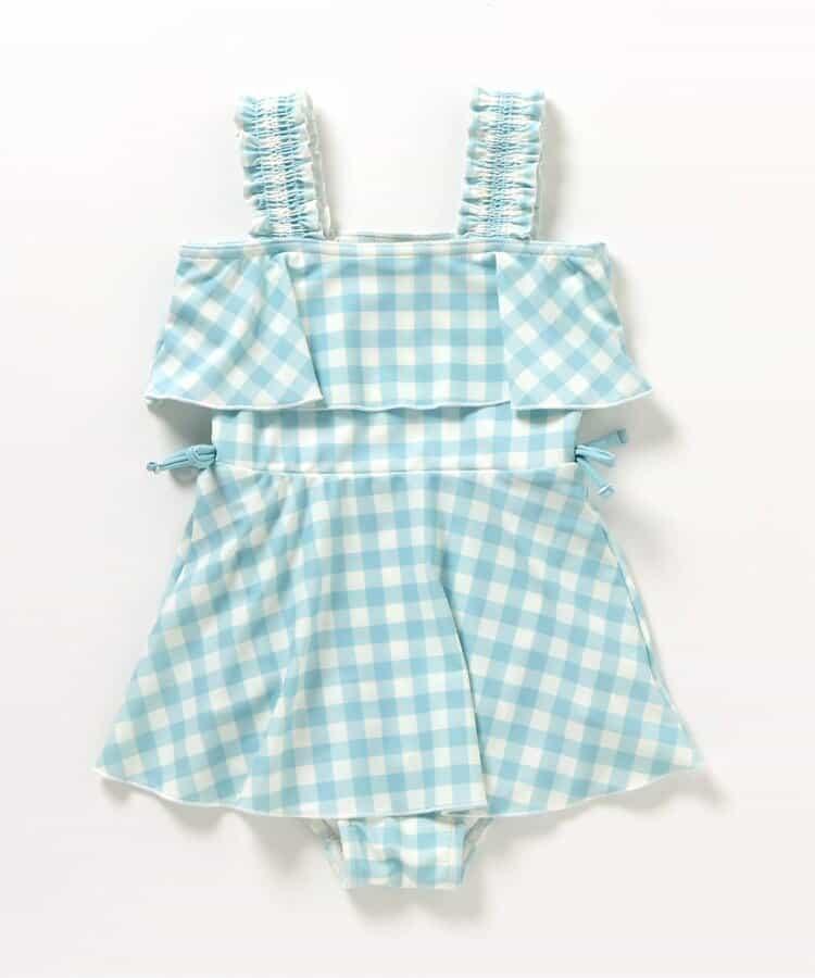 荷葉邊連衣裙泳裝