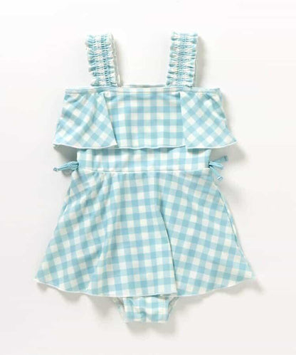 荷葉邊連衣裙泳裝