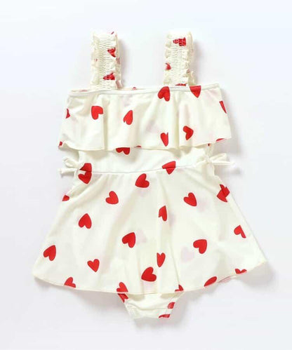 荷葉邊連衣裙泳裝