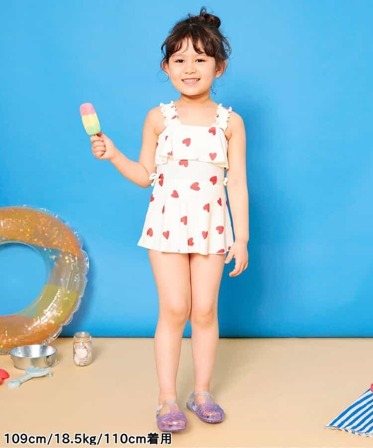 荷葉邊連衣裙泳裝