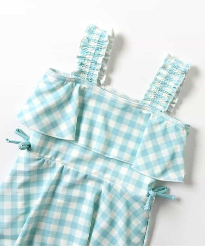 荷葉邊連衣裙泳裝