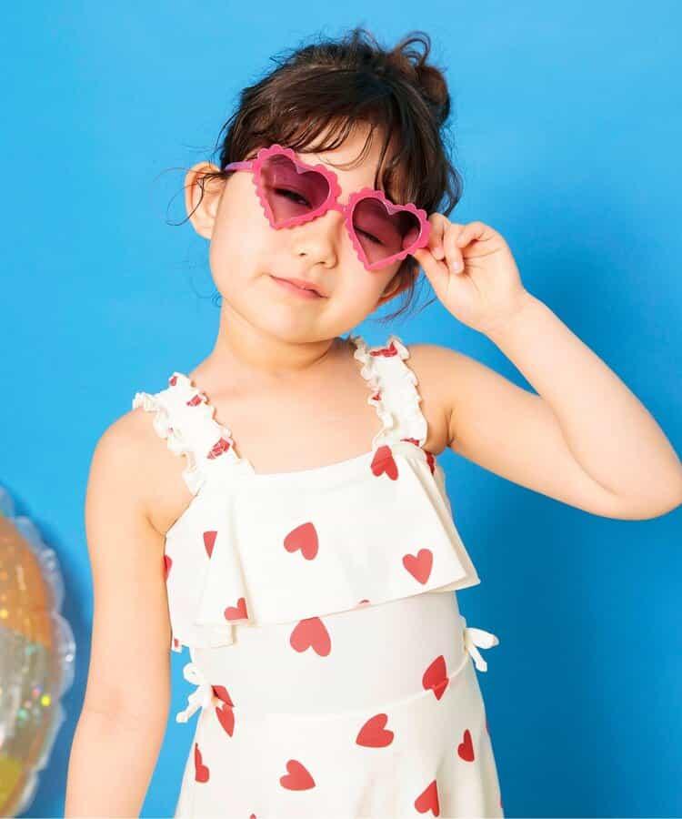 荷葉邊連衣裙泳裝