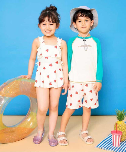 荷葉邊連衣裙泳裝