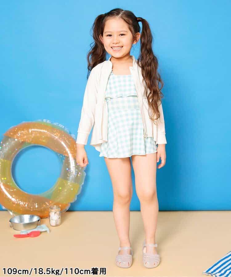 荷葉邊連衣裙泳裝