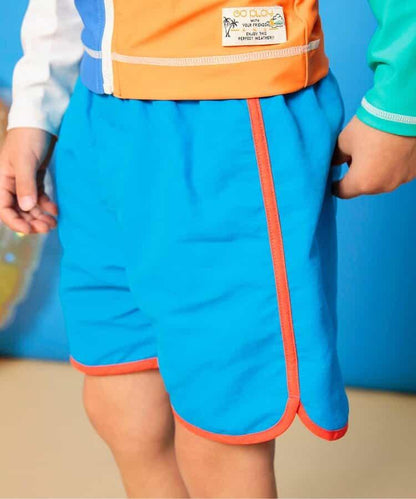 彩色拼接海灘短褲